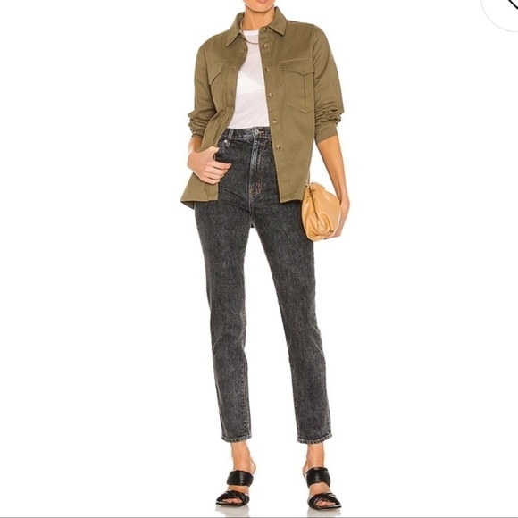 Superdown x Revolve Corinne Olive Green Utility Shacket Shirt Jacket L - Picture 7 of 9